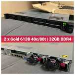 HPE DL360 G10 2* Xeon Gold 6138, 32GB DDR4, NVMe, 10 SFF сървър