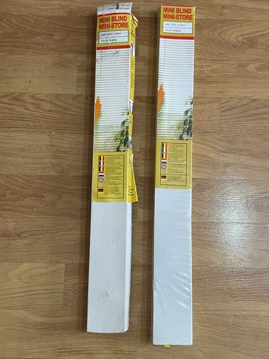 Doua Jaluzele PVC Orizontale Albe Noi  - 30 lei
