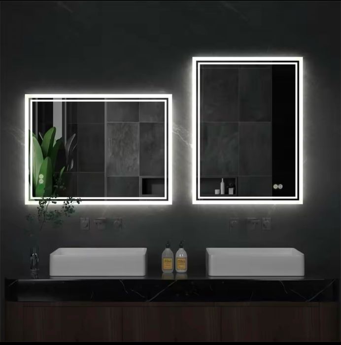 Oglinda baie led , 90x60 , functie dezaburire,montaj vertical-orizonta
