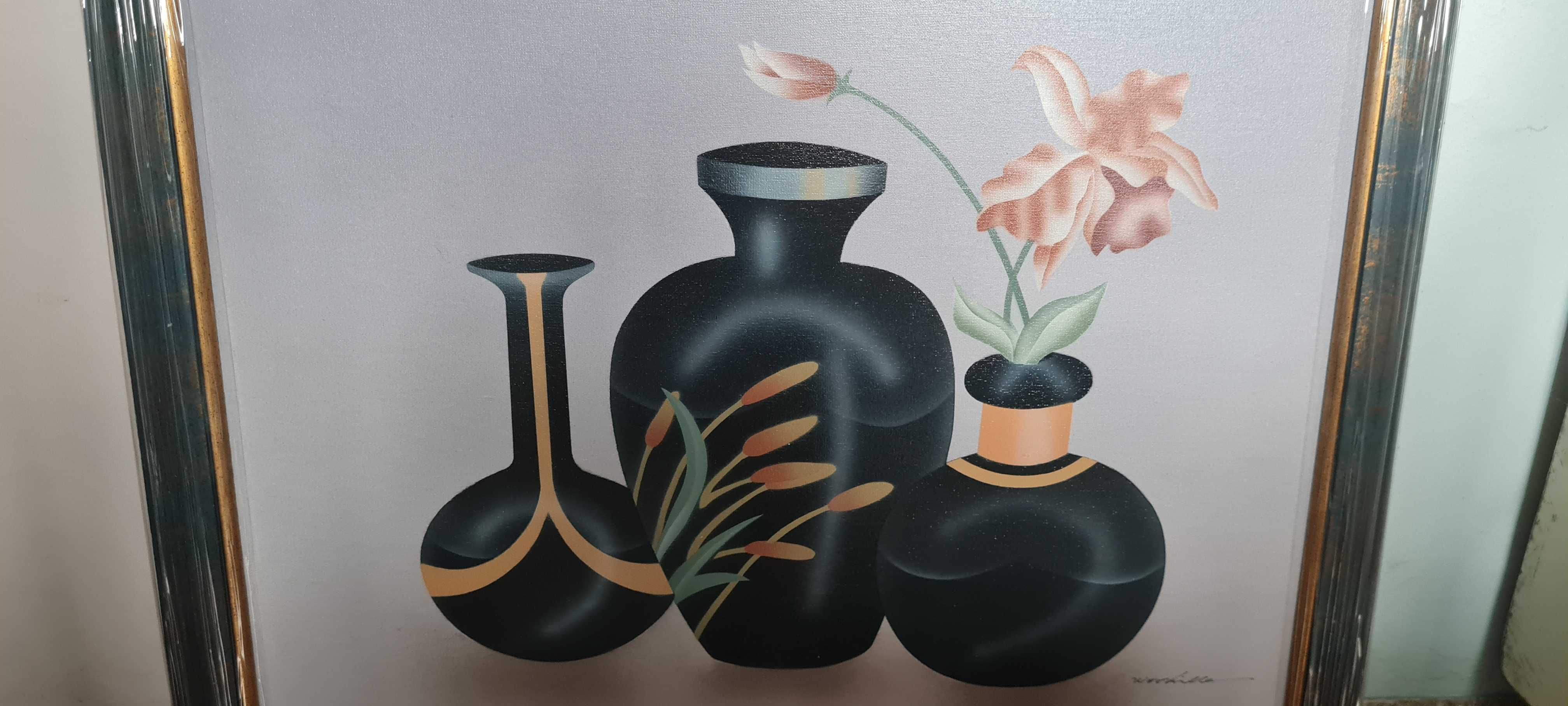 Картина натюрморт с вази и цвете