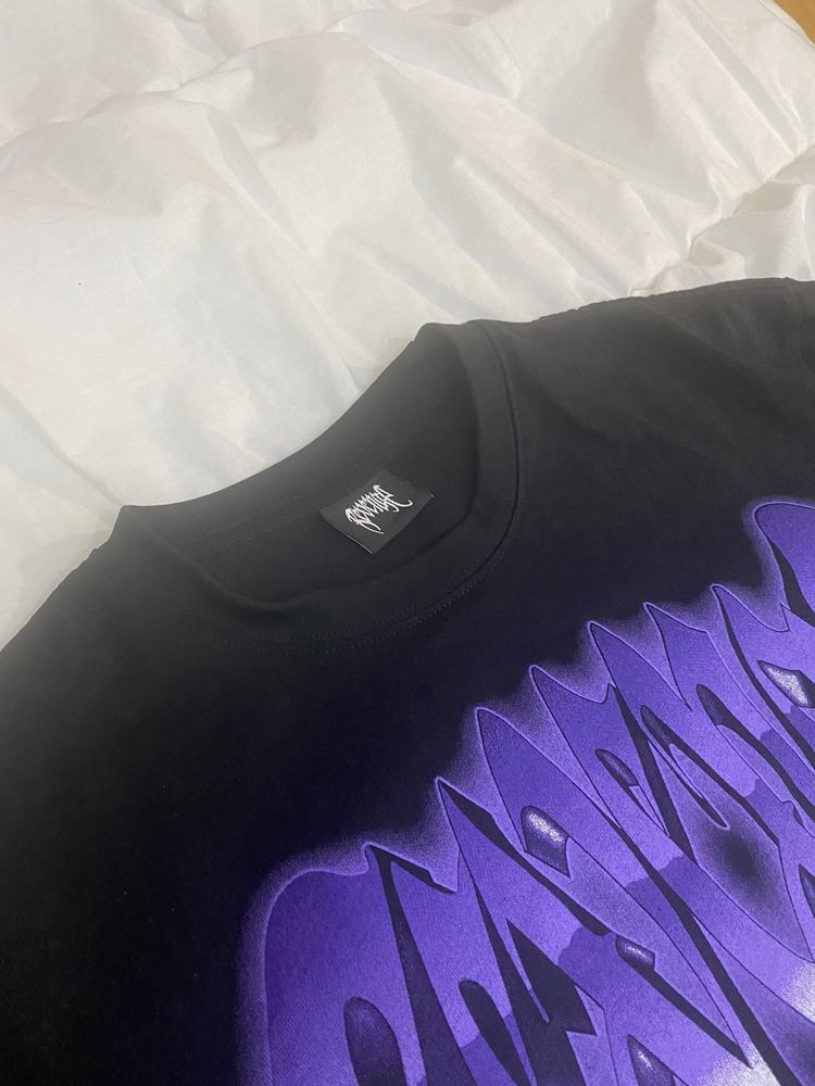 [L размер] Revenge футболка черного цвета с фиолетовым принтом