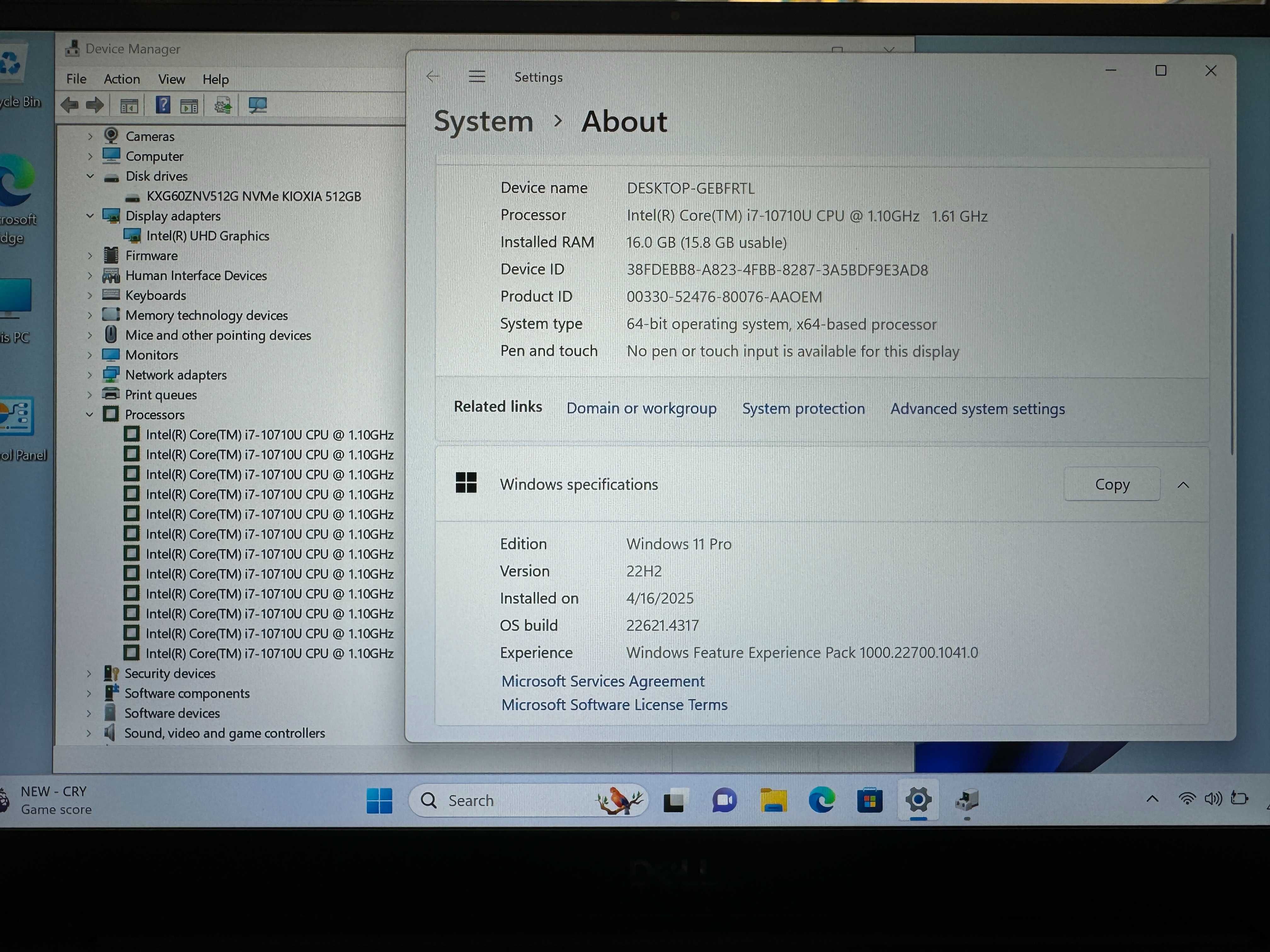 13.3' Full HD IPS i7-10710u DELL XPS 7390 16GB RAM/512GB NVMe/Бат 6ч