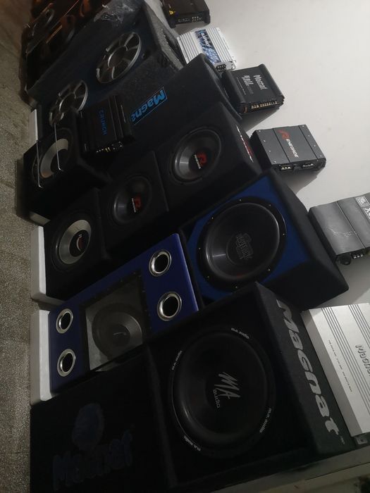 Stație amplificator subwoofer audio bass rms kit r16 r17 r19