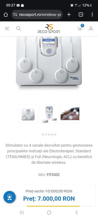 Chattanooga wireless profesional 4CH FULL/  compex / tens