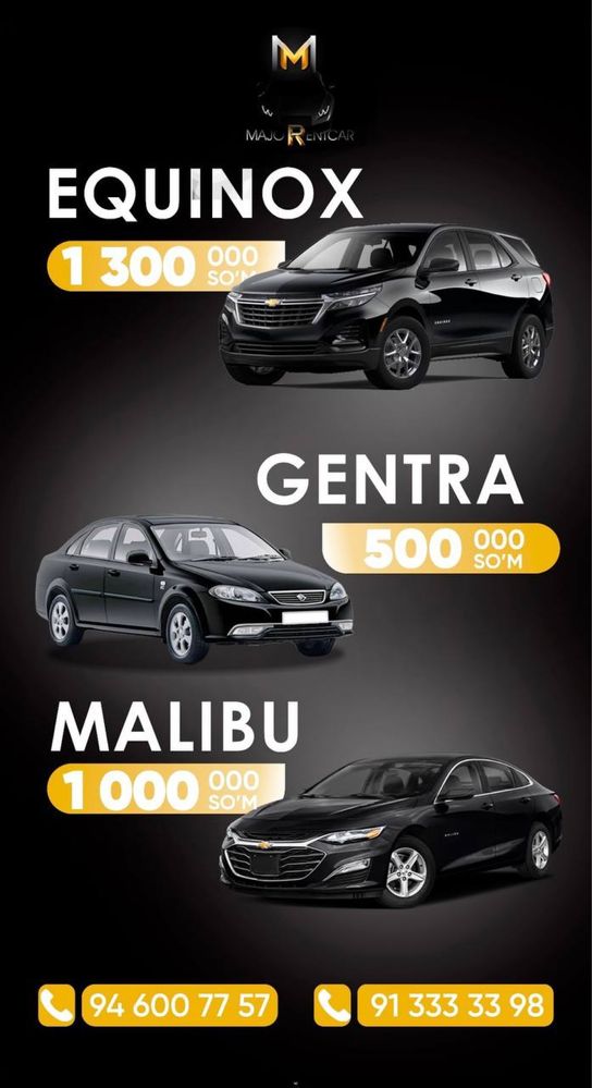 Renta car siz xoxlagan hamma mashina bor