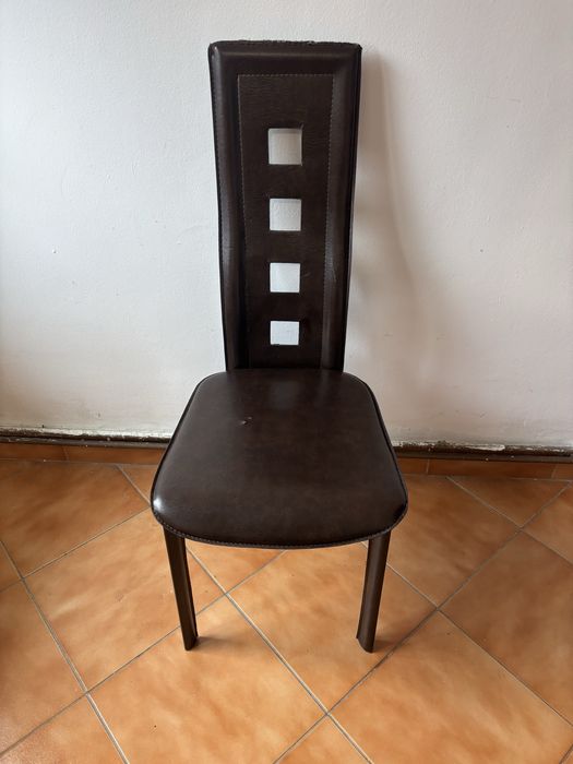Scaune de piele set 6 Buc