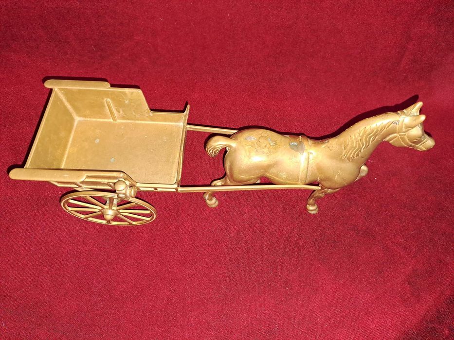 cal bronz caruta bronz trasura bronz 39 - 45 cm cadou
