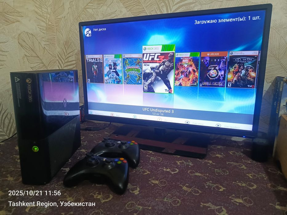 Xbox360 E 500gb прошитый+135 игры записано