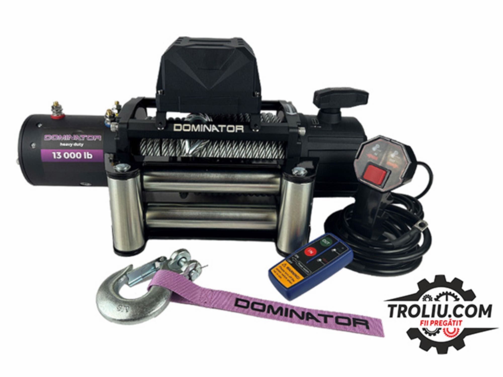 Troliu electric 13000 lb Dominator HD platforma 4x4 auto