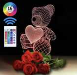 3D LED фигура за лампа,декорация,декор!Подарък,дете,жена,украса