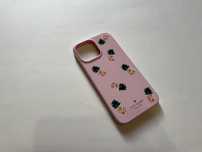 Husa iphone 13 pro max Kate Spade roz ananas pietricele telefon
