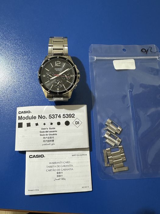 Ceas Casio MTP 1374D Argintiu Original schimb cu apple watch