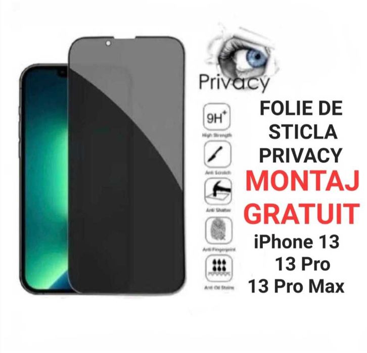 iPhone 13 Pro Max - Folie de Sticla Full Privacy