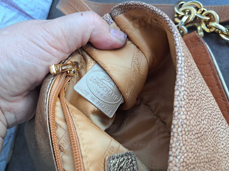 дамска  чанта,Longchamp,малка кожена чантичка-естествена кожа