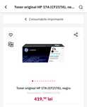 Cartuş de toner LaserJet original HP 17A