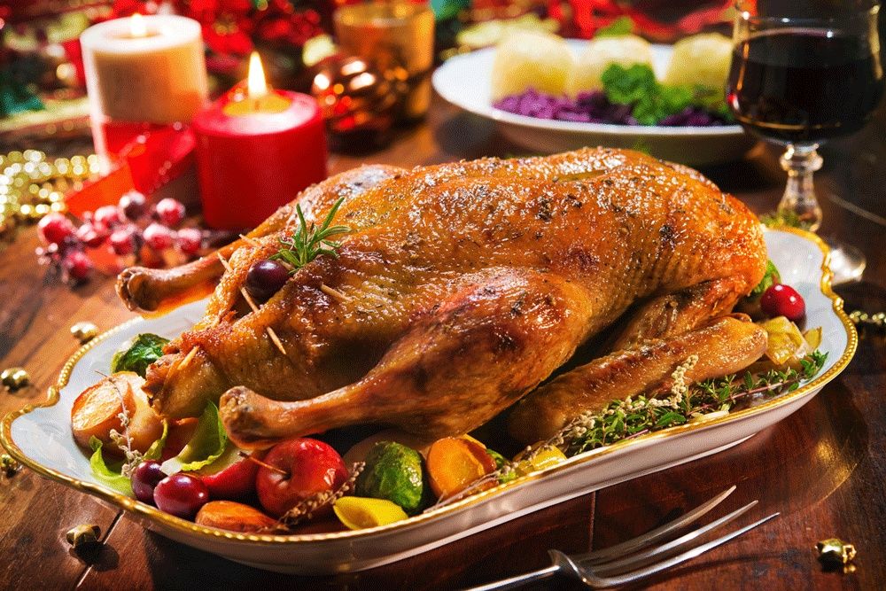На заказ Новогодний гусь, утка, индейка, запеченая рыба