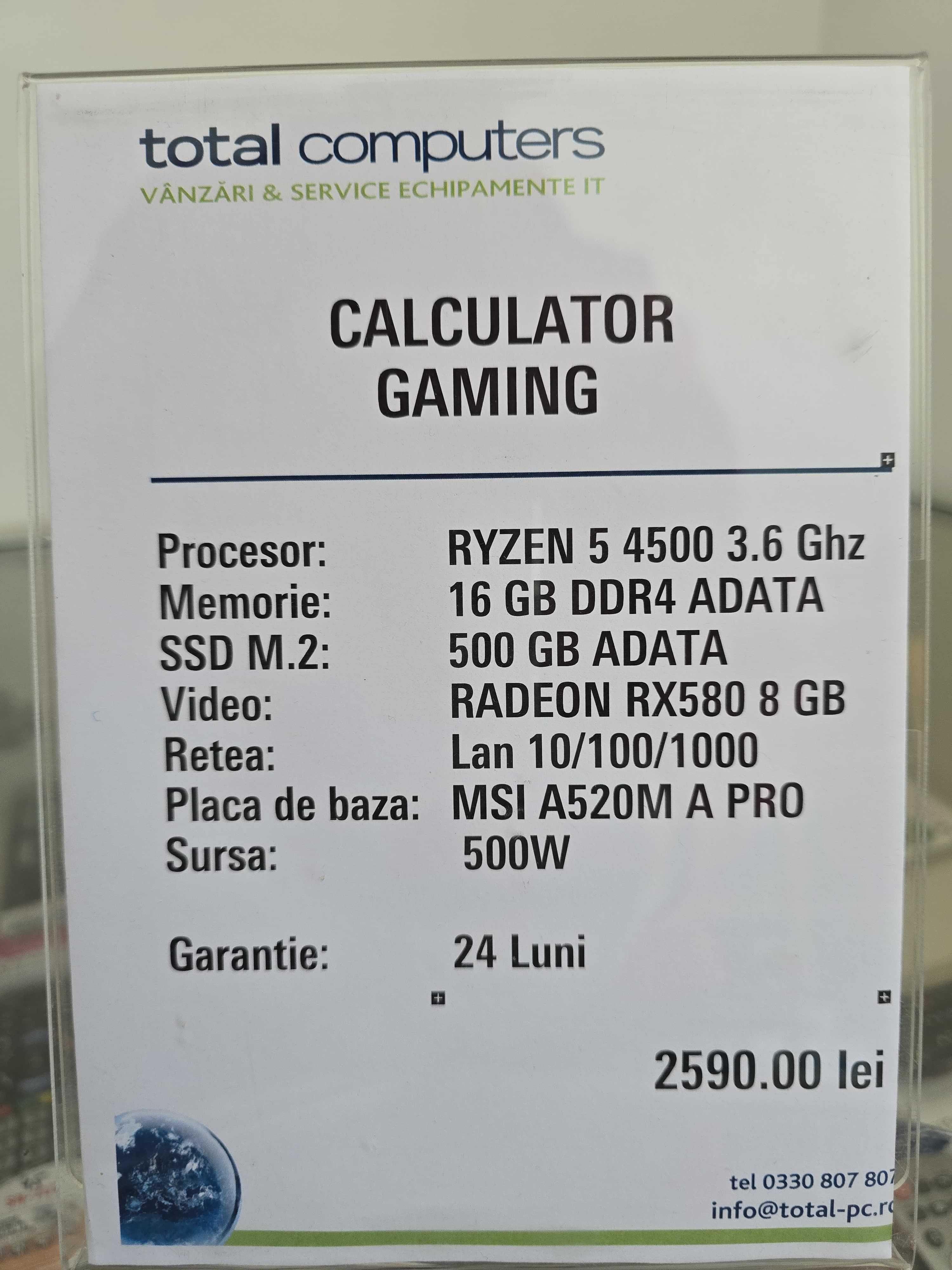 PC Gaming Ryzen 5 4500/ 16GB DDR4/ Radeon RX580 8GB