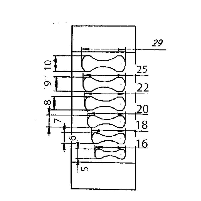 Ювелирное инструмент Вырубка для канечников сетей. Zargarlik uskunasi