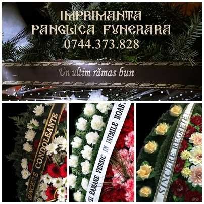 Imprimanta scriere panglica funerara, pompe funebre, florarii