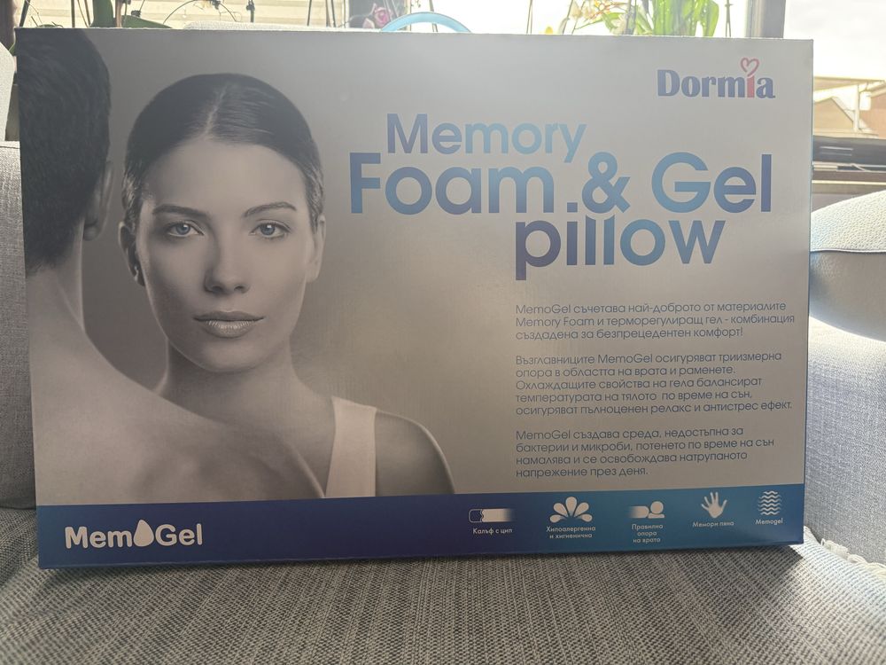 Възглавница Dormia Memory Foam&Gel НОВА