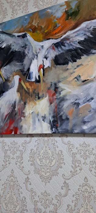 Картина маслом "стая"