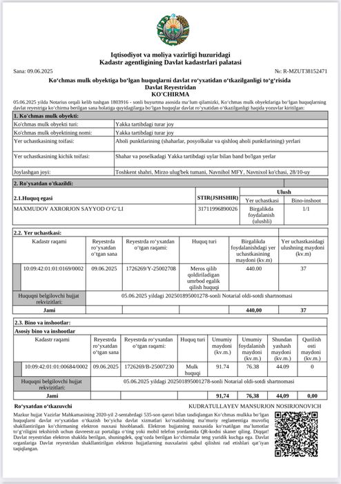 СрочноПродаю Своя ЕвроКвартира 3/4/4 Новостройк М.Улугбек IT-Park 76м2