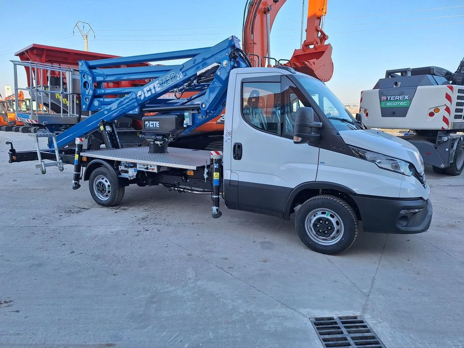 Iveco NACELA la 20m, marca CTE din Italia pe sasiu 3.490kg IVECO DAILY 140CP, ridica 250kg la 20m, garantie, posibilitate leasing-PROMOTIE 81900 EUR+Tva