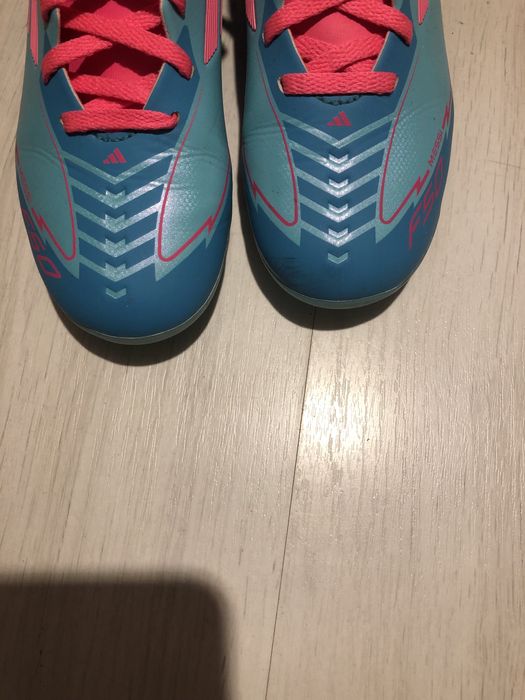 Ghete de fotbal adidas F50 League Messi FG/MG Junior - Mentă
