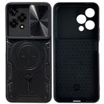 Удароустойчив кейс Bucephalus Case за Motorola Edge 50, черен