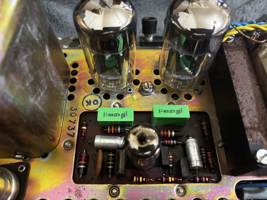 Statie amplificator pe lampi, tuburi electronice RCF A20, 30W, class A