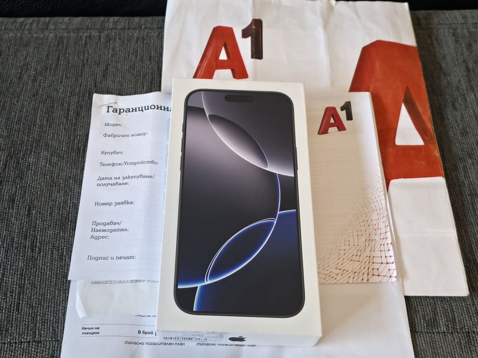 ***ЗАПЕЧАТАН 512GB iPhone 16 Pro Max 5G A1 Гаранция 2027г. Black Черен