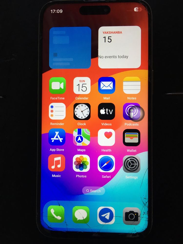 Iphone 15promax xitoy variqnti telefon ideal holqtda xotira 512gb
