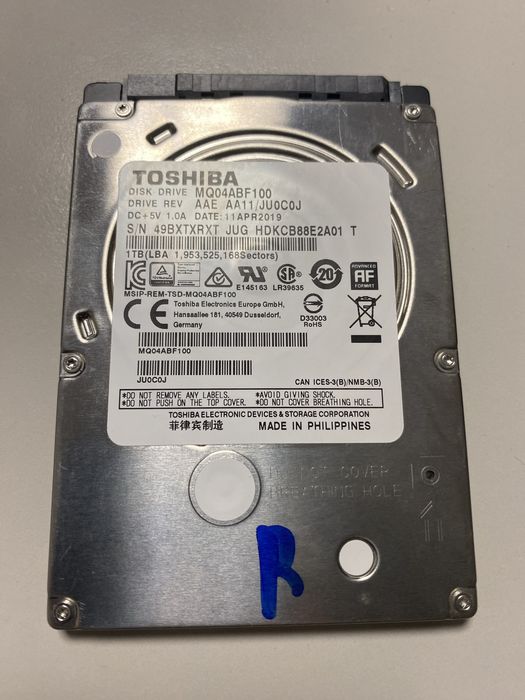 Жесткий диск для ноутбука