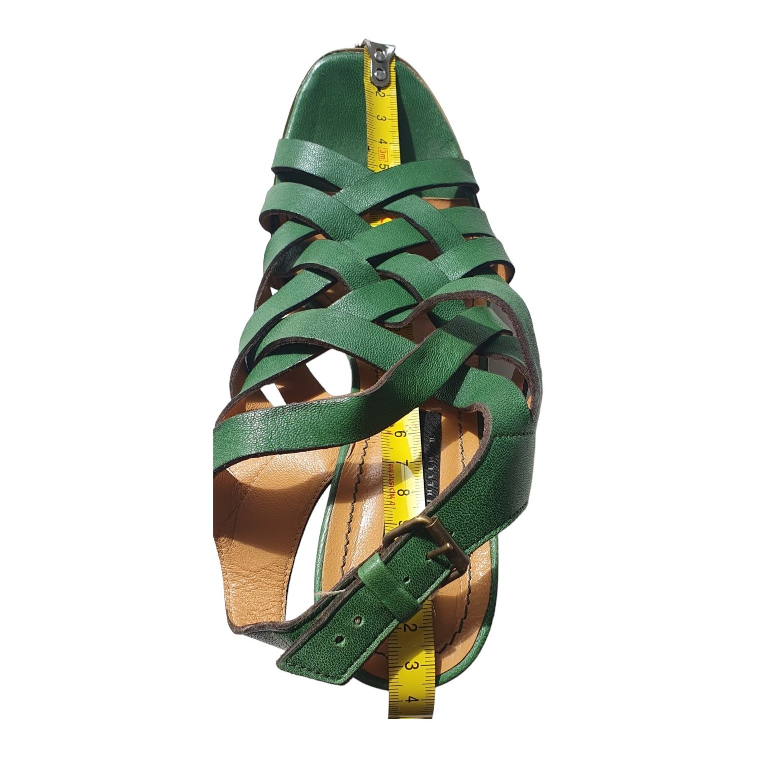 Sandale 38 Musette Cristhelen B, piele, verde