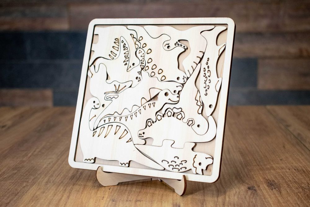 Дървен пъзел "Джурасик Парк"