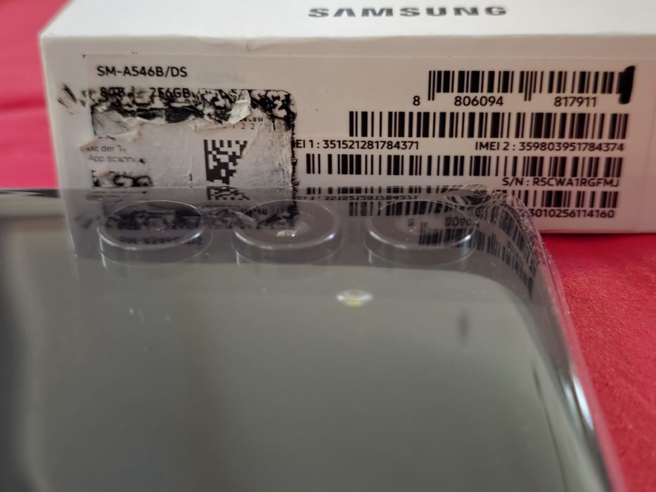 -Samsung A54-5G, Nou, 256Gb, 8Ram, 0 cicluri incarcare, nefolosit, Neg