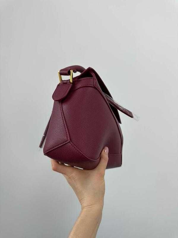 Geanta Loewe Puzzle Small, Rubino Grain, 24 cm