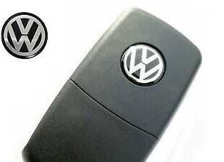 Emblema adeziva cheie V-W 14mm.fond negru! Noi