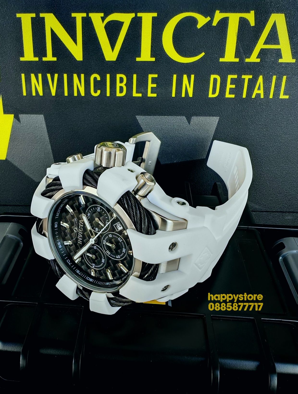 INVICTA Bolt Shock white 54 mm, Инвикта нов ръчен часовник