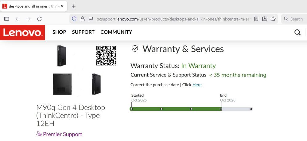 Lenovo ThinkCentre M90q Gen4 Tiny i7-13700T 16GB DDR5 Win11 garantie