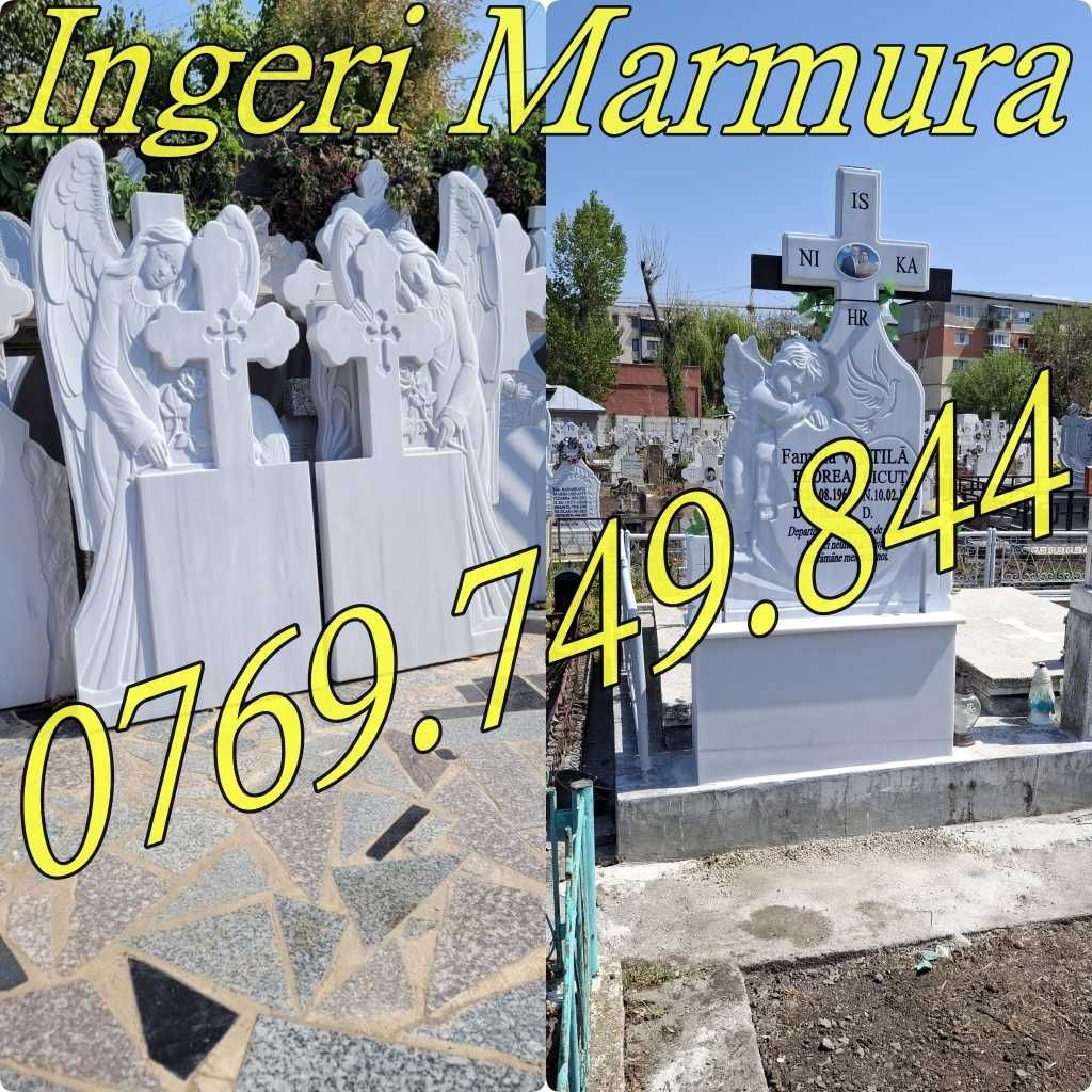 Ingeri Cruci Marmura Monumente Funerare