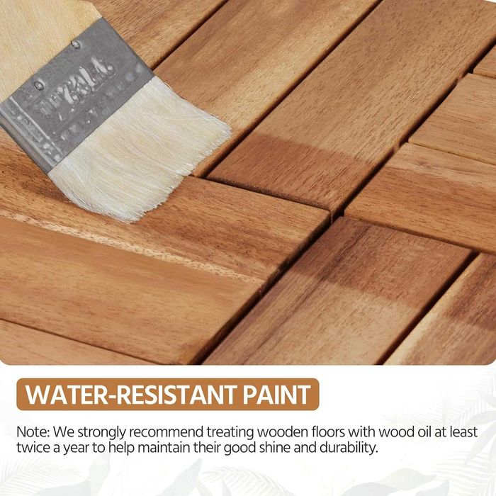 Placaj placi terasa lemn acacia 30x30 cm |S 592114 Natural Wood(27pcs)