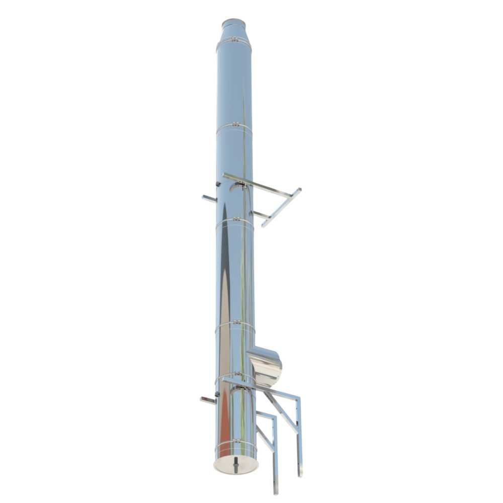 Sistem cos fum inox izolat, diam int 120 mm , ext 220 mm H=4M