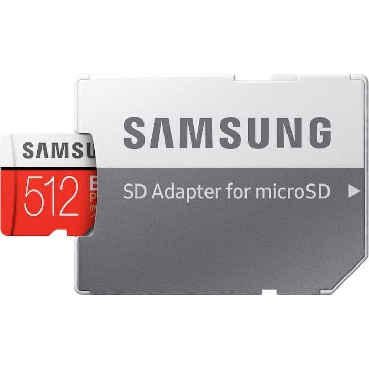 Карта памет Samsung Micro-SDXC EVO Plus 512 GB, Class 10, + Адаптер SD