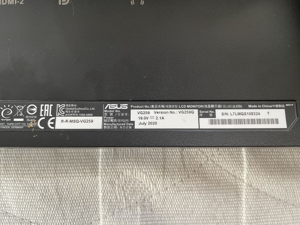 Monitor Gaming Asus TUF VG259Q