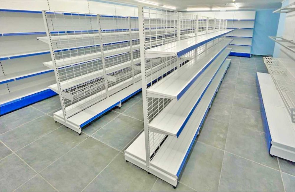 Стеллаж металлический сборный, полка стеллаж, полка металлическая asts