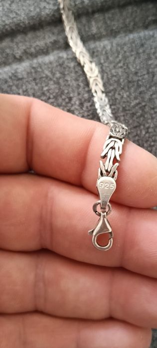 Vând lanț de barbati original 100 %de argint (AG925 ) placat cu RODIU