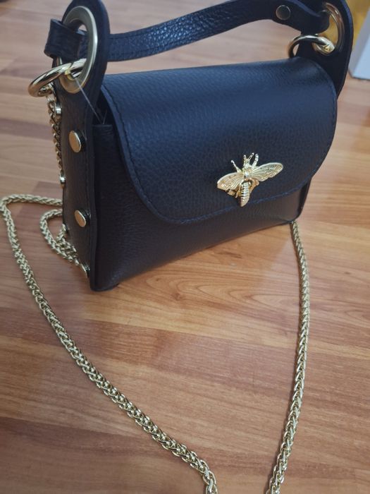 Geantă neagră piele naturala