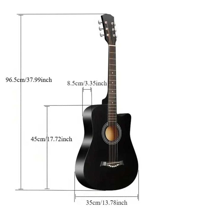 Гитара с чехлом и набором