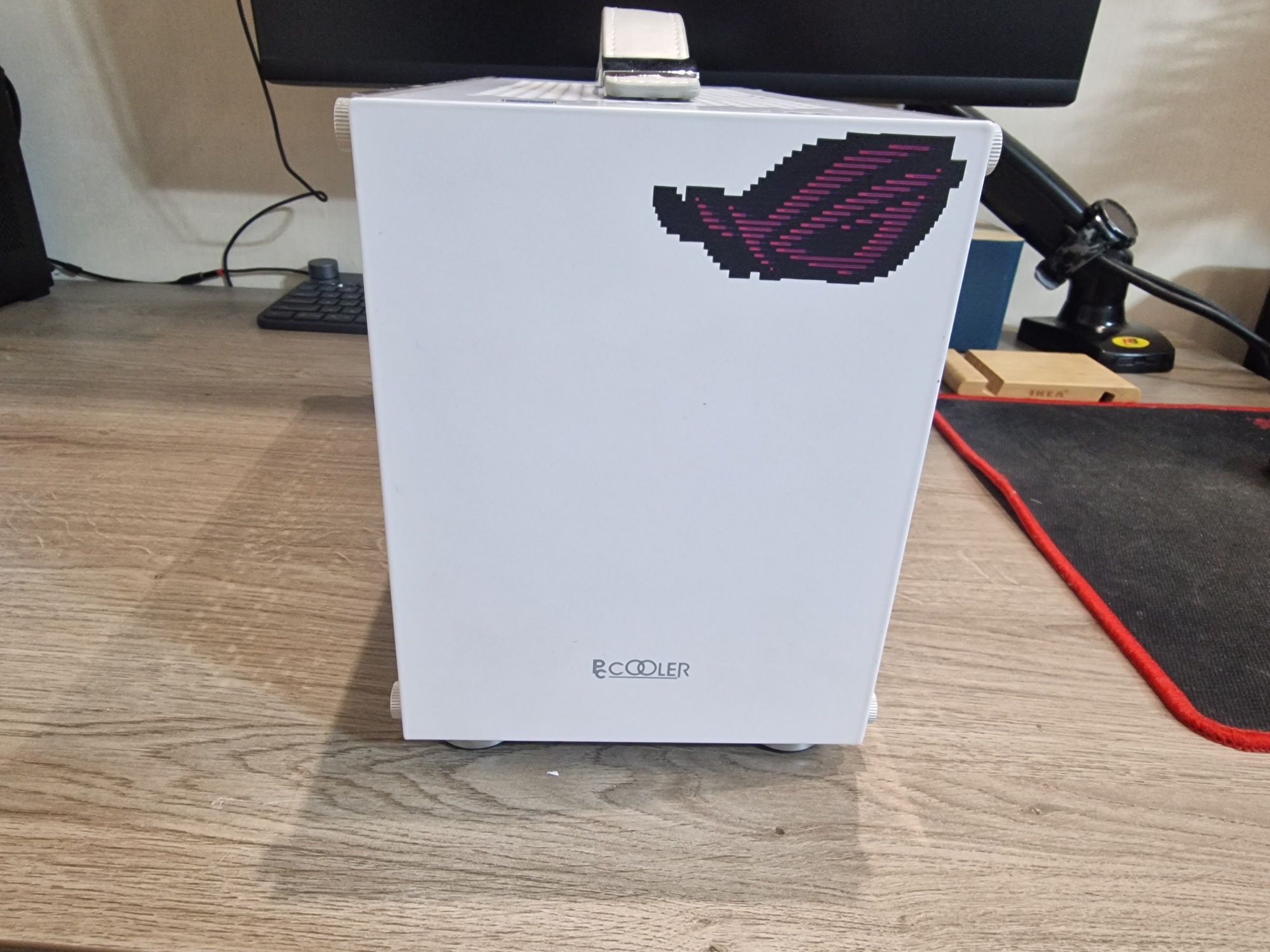 Корпус ITX  PCcooler i100 v2 белый + Райзер PCI-E 4.0